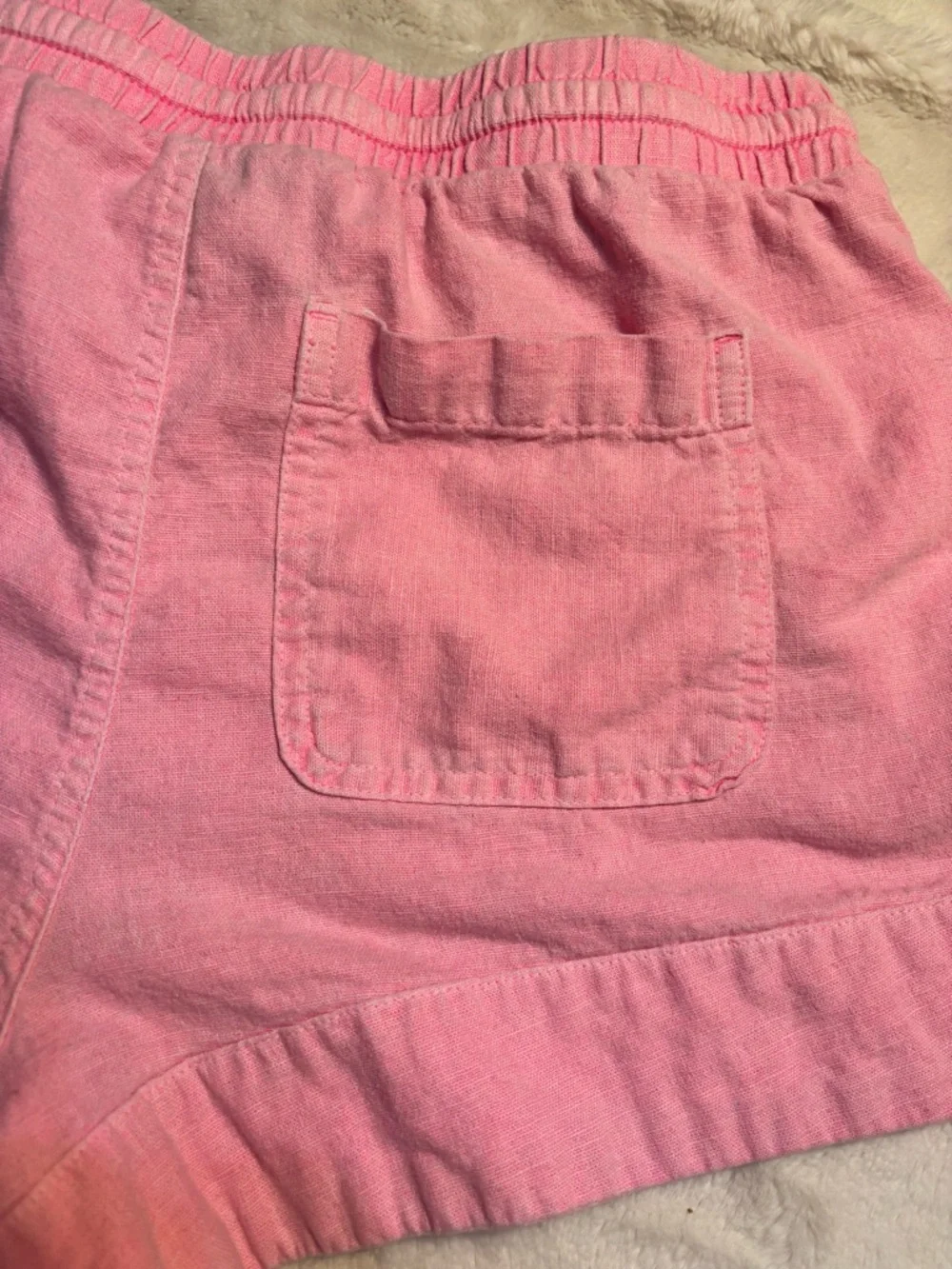 Universal Thread Shorts XS Pink Linen Rayon Elastic Waist Drawstring Casual